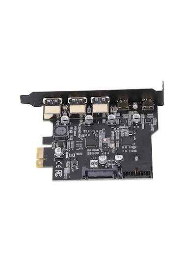 Xindoker Masaüstü Bilgisayarlar İçin Pcıe'den Usb 3.2'ye Genişletme Kartı - 5 Port 3x Usb-a, 2x Usb-c - 20 Gbps Transfer Hızı - Windows Ve Linux Desteği