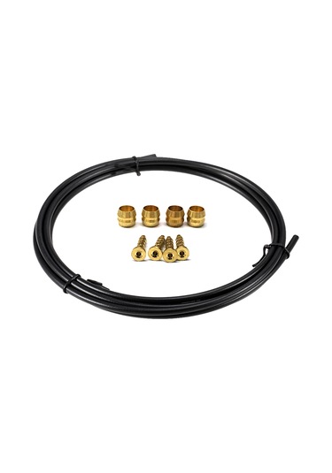 Teltree Bh59 Hidrolik Disk Fren Kablosu - 2.5m Yüksek Performanslı Pbt Tüp, Siyah/mavi/kırmızı, 4 Zeytin Ve 4 İnsert Dahil Siyah