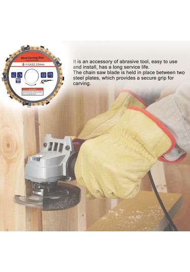 Xiyyadms 115mm Çelik Ahşap Kazıma Diski - 8 Dişli, Dayanıklı, Açı Grinder Uyumlu, Kesme Ve Şekillendirme İçin