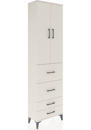 Arges Dolap 3 Raflı 4 Çekmeceli 2 Kapaklı 60x30x221 Aytaşı-aytaşı Aytası
