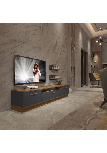 Decoraktiv Trendstyle 4 Mdf Tv Ünitesi Tv Sehpası Pera - Antrasit