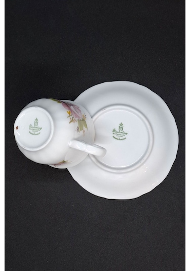 Winterling Kirchenlamitz Vintage Duble Kahve Fincanı 2 Parça 180 Ml Pembe-yeşil