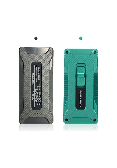 Monyee Siyah 10000mah Power Bank - 24 Saat Süreyle 100m Işık Mesafesi Sağlayan 2w Güçlü Fenerli Taşınabilir Şarj Cihazı