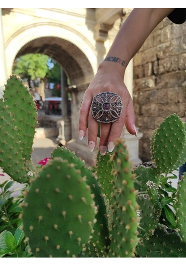 Kare Çiçek Yüzük