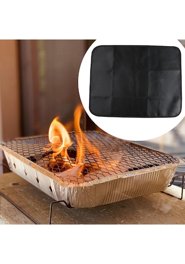 Suntek Şömine Matı Yangına Dayanıklı Izgara Altı Büyük