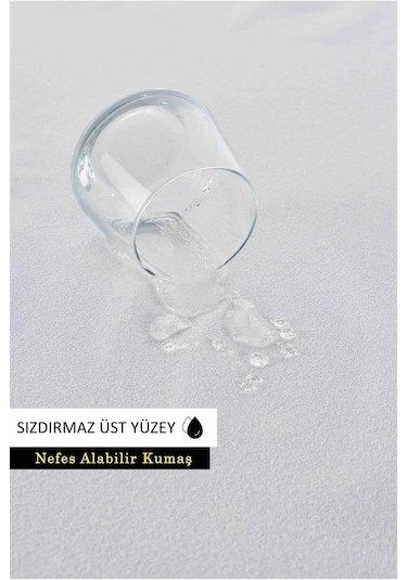 Wellsoft Sıvı Su Geçirmez Fitted Full Kenar Tek Çift Kişilik Yatak Koruyucu Sessiz Alez
