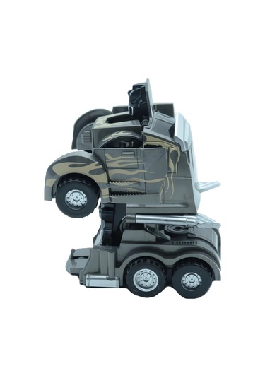 2 Adet Dönüşebilir Transformers Kamyon Robot Oyuncak Çek Bırak Sürtmeli Araba Seti 2 Renk Birden Çok Renkli