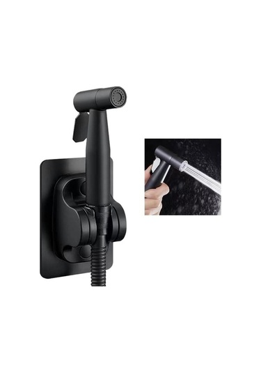 Pazly Suntek El Tipi Bide Sprey Duş Başlığı - Apartman & Otel İçin Siyah Model/ Siyah