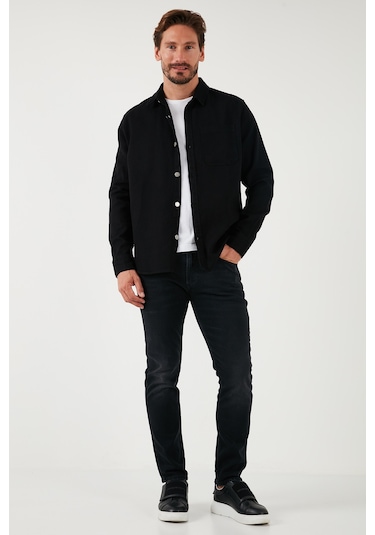 Buratti Pamuklu Tek Cepli Regular Fit Erkek Gömlek Cf25W129140 Siyah