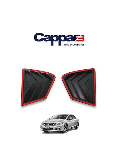 Cappafe Honda Civic 9 Kelebek Cam Rüzgarlığı 2 Parça  2012-2016