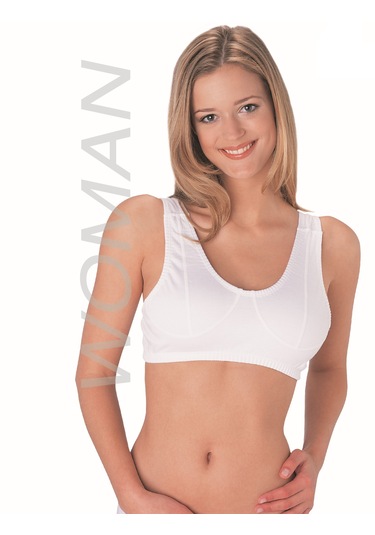 Beyaz Kalın Askılı Body Sütyen % 100 Pamuklu 3lü Paket 260-3b Beyaz