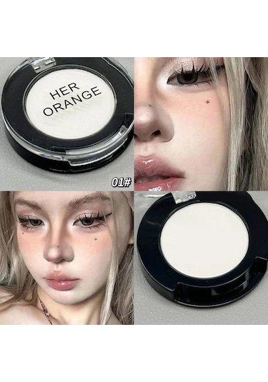 Tek Renkli Mat Beyaz Göz Farı Astar Makyaj Kalıcı Pürüzsüz Giymek Kolay Doğa 01 01 Garden Rose