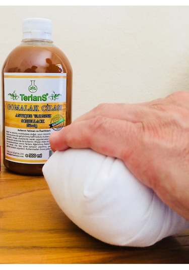 Terlans Doğal Ahşap Cilası Gomalak 500 ML + Sürme Topu
