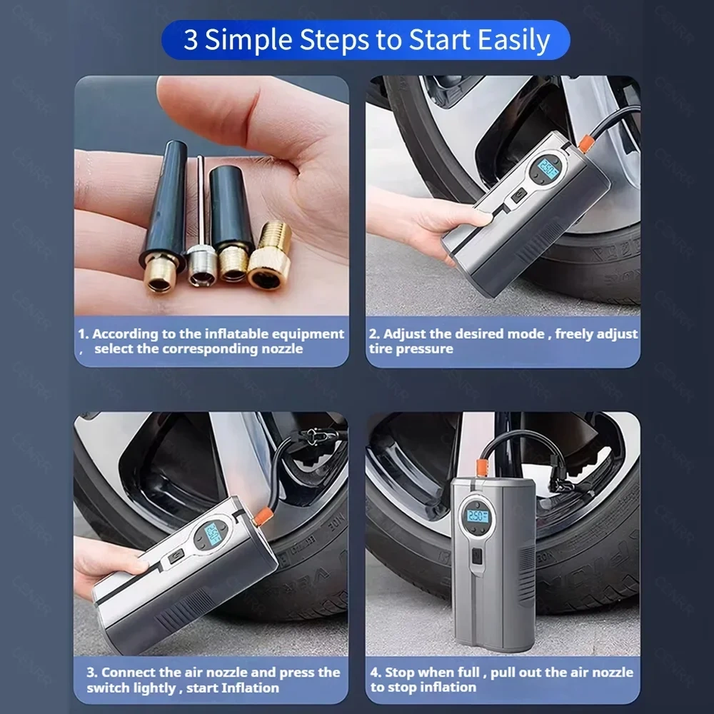 Conventions1 Araba Elektrikli Lastik Şişirme Kablosuz Hava Diğer