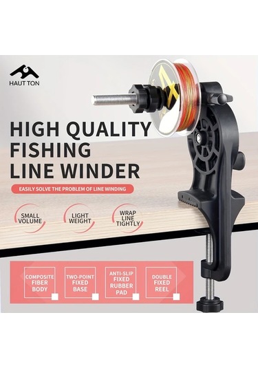 Xuweiwei Haut Ton Siyah 1 Adet Kolay Kullanımlı Taşınabilir Olta Makarası Sarıcı Hızlı Pratik İplik Sarımı Balıkçılık Aksesuarı