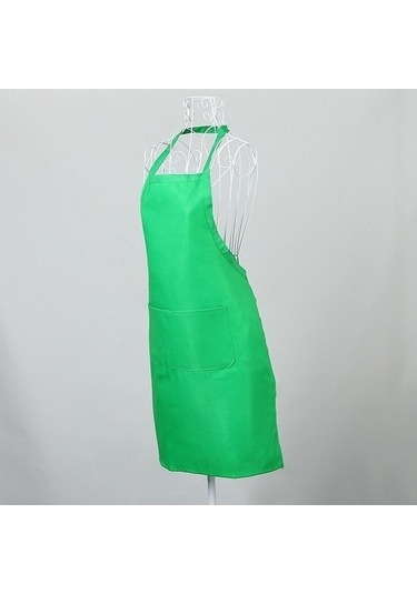 Yeşil Cepli Önlük Kalınlaştırılmış Pamuk Polyester Karışımı Yemek Pişirme Mutfağı Restoranı