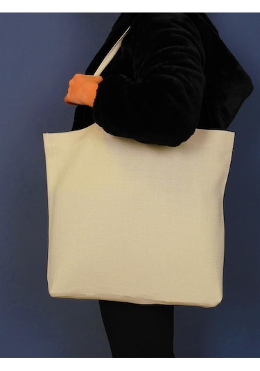 Keten Görünümlü Körüklü Kadın Kol Ve Omuz Çantası Krem-1408