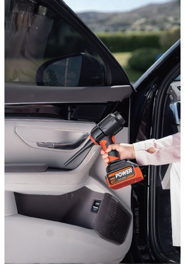 Güçlü Pil Ömrü 25.000mah Çift Bataryalı 20.000pa Ultra Çekim Güçlü Çantalı Araç Temizleme Süpürgesi