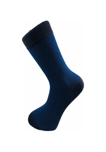 By Jawalli Desenli Bambu Erkek Çorabı-Lacivert