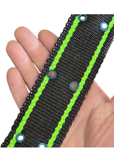 Aletçantam Çift Tokalı Köpek Boyun Tasması Büyük Irk 83 CM Kilitli Karabinalı Palaska Tasma Yeşil