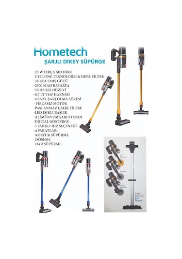 Hometech HT-20 Kablosuz Dikey Süpürge