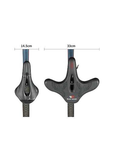 West Bıkıng Ekstra Geniş Şok Emme İçi Boş Bisiklet Sele Bisiklet Koltuk Minderi - Flying Phoenix