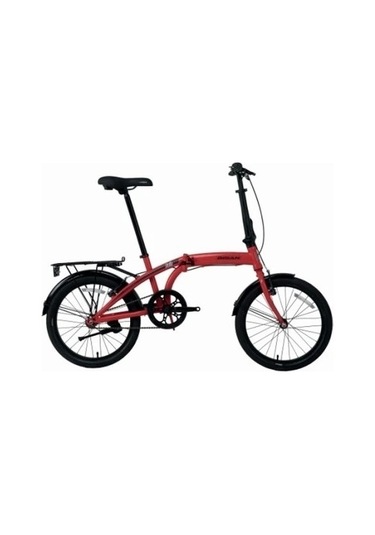 Bisan Twin V Fren Vitessiz 20 Jant Katlanır Bisiklet Kırmızı Siyah Çok Renkli
