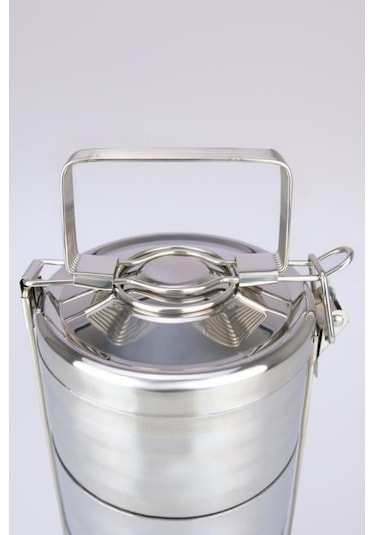 Digithome 3 Lü Çelik Hazneli Yemek Taşıma Saklama Ve Sefer Tası İş Ofis Okul İçin Gri - Yk1430 C320.025