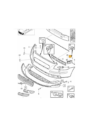 Volvo S40 V50 Ön Tampon Yan Braketi Sağ 2005-2012