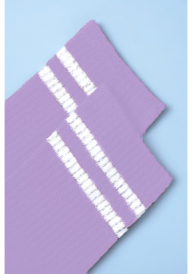 Çizgili Tenis Çorabı Kolej Çorap Unisex 2 Adet 001