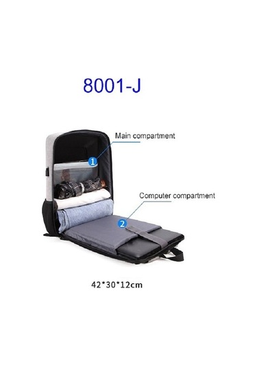 Fastbuy Geniş Çok Bölmeli Dizüstü Bilgisayar Sırt Çantası Kırmızı Mavi