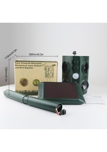 Ganzhoushop Yılan Ultrasonik Titreşim Mekan Kovucu Hayvan Güneş Fonksiyonlu Enerjili Dış Çok Cbtx Eo
