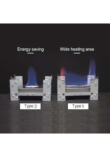 Kosona Stainless Steel Mini Alkol Ocağı Seti: Tasarrufcu Adet 2.1 Küçük Adalar Ofeni + Katlanabilir Isıtıcı Gümüş