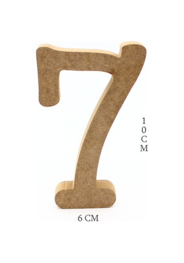 Na Neşeli Ahşap 10 Cm 18mm Dik Durabilen 7 Rakamı.ahşap Sayı Söz Nişan Doğum Günü Tabela Duvar Yazısı Duvar Süsü Model 10cm18mm7rakamı