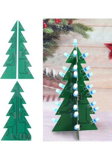 Springsun Led Işıklı Noel Ağacı Dıy Seti - 33 Parlak Led, 23 Renk Degisim Efekti, Usb Bağlantılı Dekorasyon Modülü