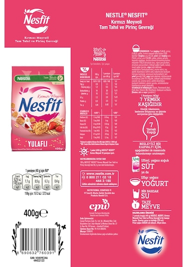 Nestle Nesfit Kırmızı Meyveli Kahvaltılık Gevrek 400 G