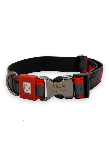 İsimli- Kişiye Özel Orta Ve Büyük Irk Ayarlanabilir Tasma Krmsyh