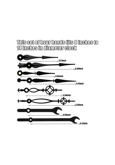 Goldenqian 14 Stil Saat Hareket Mekanizması, Geçmeyen Saat Ibreleri, Kendin Yap Jrawdt Siyah