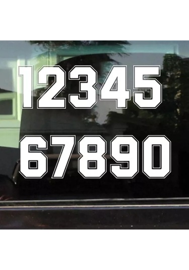 A1111 Sarı-yükseklik 20 Cm-numara 8-a1111 Rakamlar 0 1 2 3 4 5 6 7 8 9 Yarış Numarası Kask Yarış Vinil ları  Aks