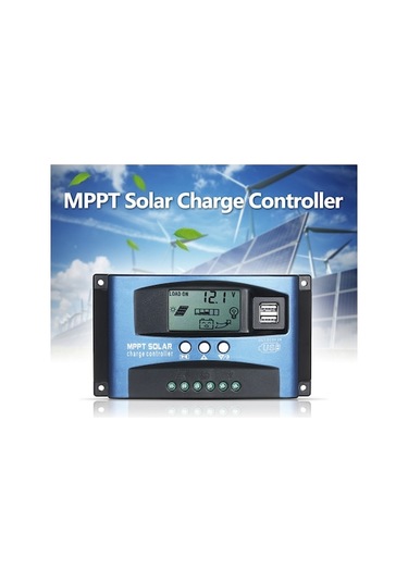 Pazly Smart Lcd Güneş Şarj Kontrol Cihazı 60a, 2x Usb 5v/2a, 12v/24v Otomatik Tanıma