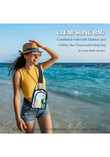 Kangvka Şeffaf Pvc Tek Omuz Çantası: Su Geçirmez, Hafif Ve Çok Amaçlı Günlük Sırt Çantası Çok Renkli