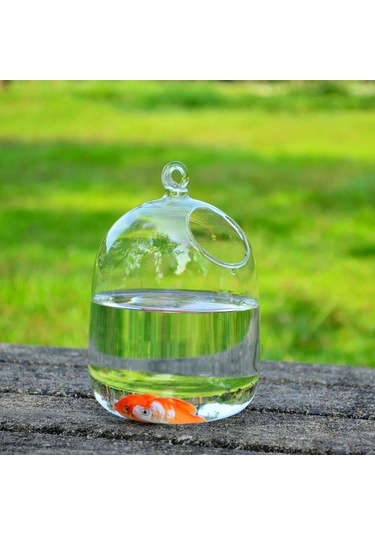 Youmex El Yapan Transparan Cam Akvaryum - Askı Desenli Beyaz Ayaçlı Ev Dekorasyonu, Evcil Hayvan Ve Çiçek İçin Uygun