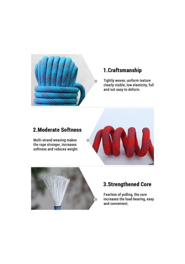 Maiyame 10mm Dayanıklı Nilon Tırmanma Kordonu, 850kg Yük Taşıma, Dağcılık-kurtarma-yüksek Yer Çalışmaları İçin Yeşil 10m Yeşil