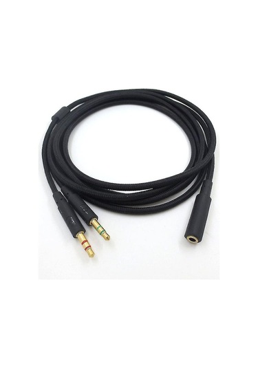 3,5 Mm Evrensel 2'si 1 Arada Oyun Kulaklığı Ses - Hyperx Cloud Ii/alpha-/cloud Flight/c İçin Uzatma Kablosu