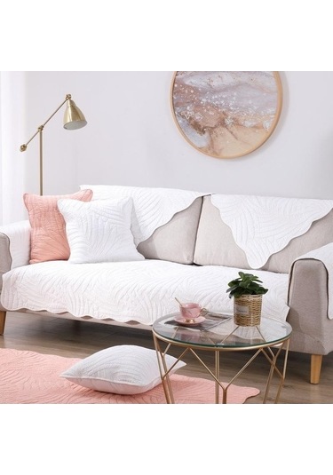 Novahub Beyaz Kanepe Örtüsü Avrupa Evrensel Kanepe Havlu Örtüsü Kaymaz Kanepe Örtüsü Kanepe Havlusu Oturma Odası Dekor İçin 70 90cm Beyaz