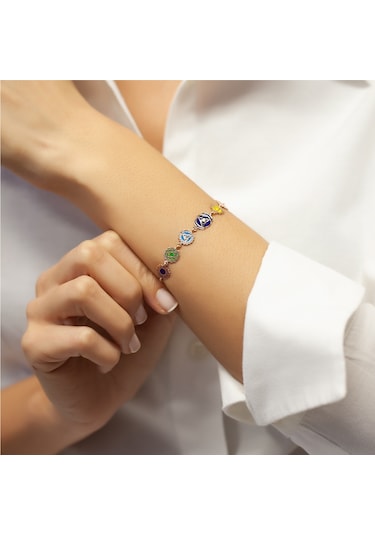 Ariş Pırlantalı 7 Çakra Bileklik Yaşam Enerjiniz  Yenilensin