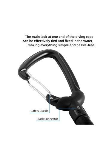 Neevoyu Su Altı Güvenlik Kordonu - Serbest Dalış İçin Bileklik Ve Karabinerli Kayıp Engelleme Teli Mavi Mavi