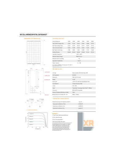 Lexron 360 Watt Perc Monokristal Güneş Paneli