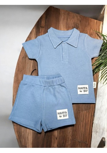 Erkek Bebek Şortlu Takım mavi