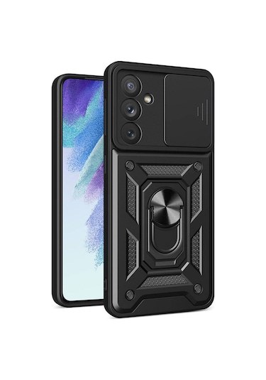 Samsung Galaxy Uyumlu A54 Kılıf Manyetik Standlı Kamera Korumalı Yüzüklü Zırh Tank Kılıf Koruyucu Kapak